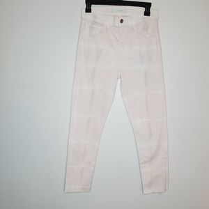 Joe's Jeans Charlie High Rise Jeans Women's Tie Dye Pink Size 27 Skinny Festival
